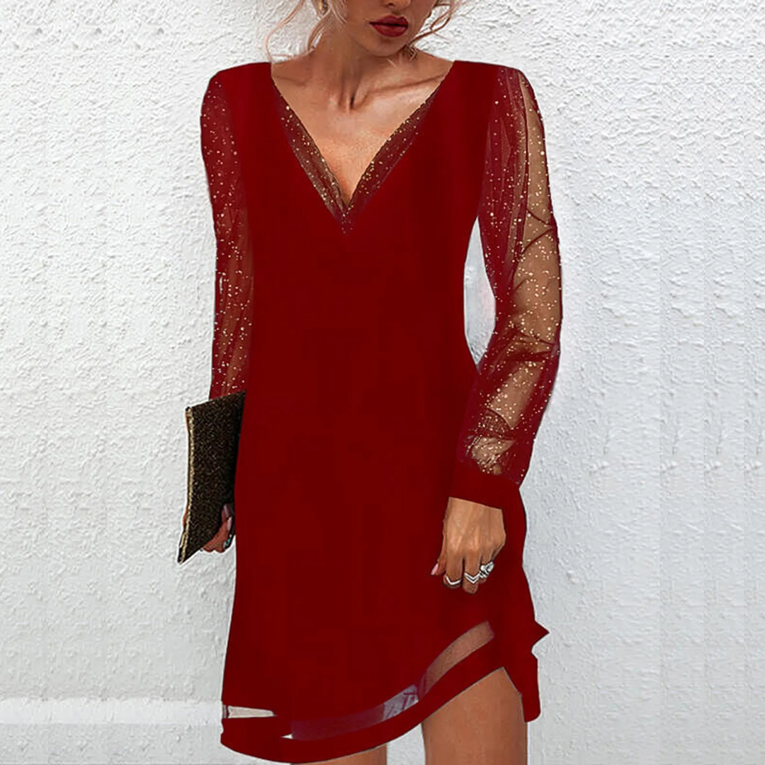 Lila™ | Lace sleeve jurk
