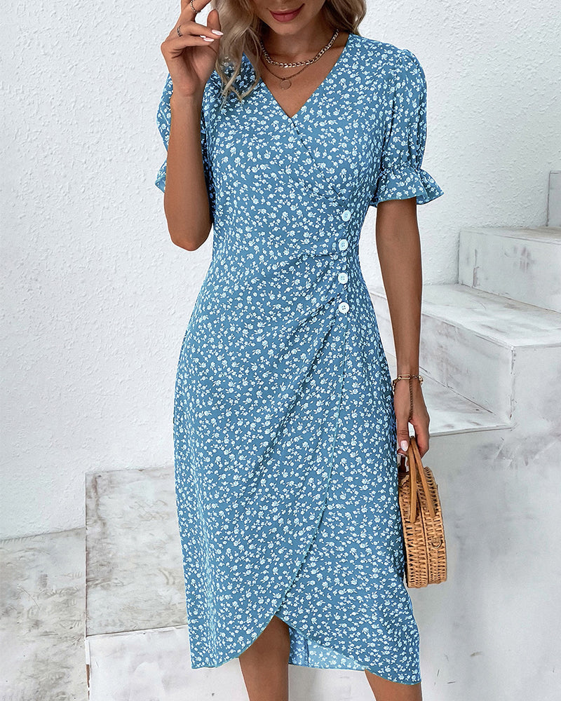 Margot | Bloemen zomerjurk with graceful tummy coverage