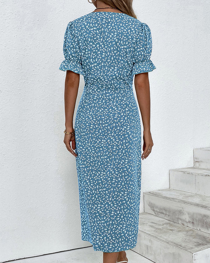 Margot | Bloemen zomerjurk with graceful tummy coverage