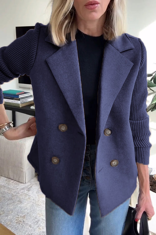 Sorelle™ | Elegante knit-sleeve blazer