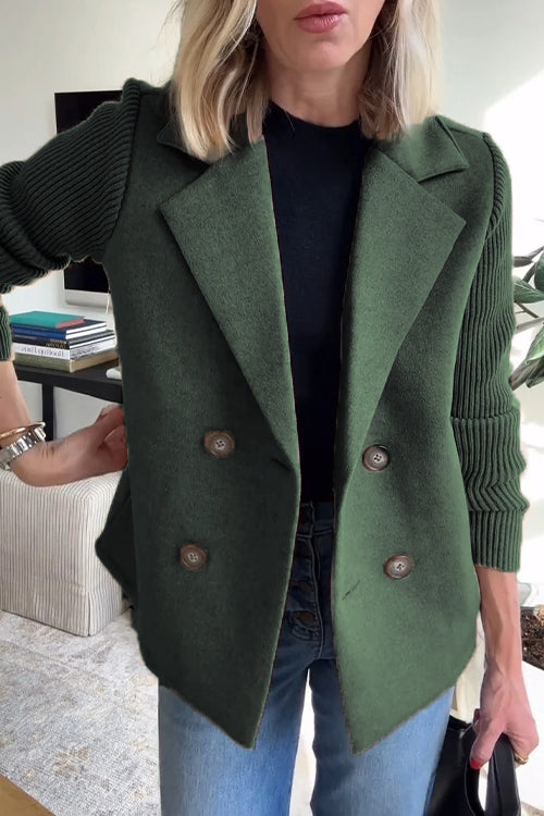 Sorelle™ | Elegante knit-sleeve blazer