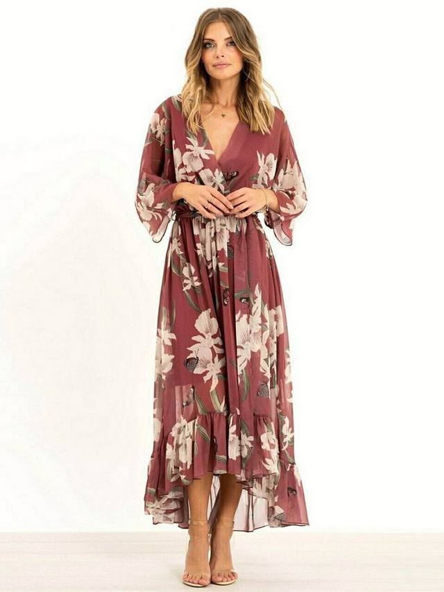 Yasmine™ | Elegante kimono midi jurk