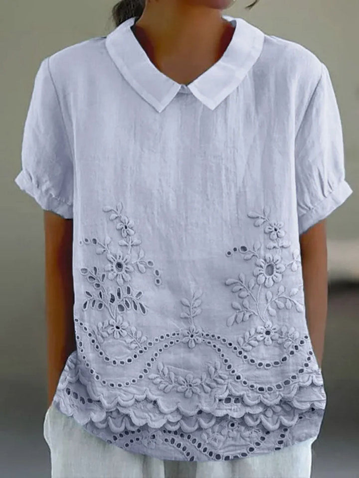 Josephine | Bloemen embroidered shirt