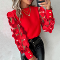 Elise™ | Glamorous mesh sleeve top
