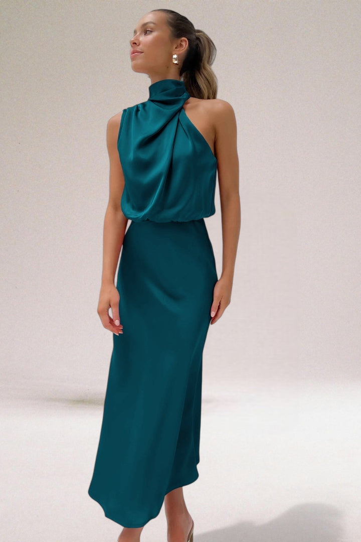 Elara™ | Elegante satin avondjurk