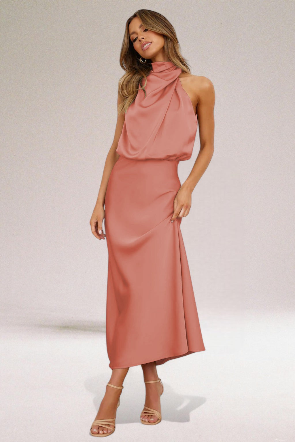 Elara™ | Elegante satin avondjurk