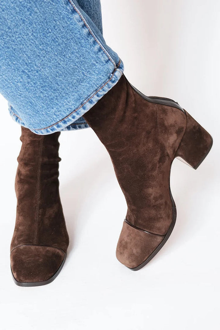Victoria | Square toe heeled laarzen