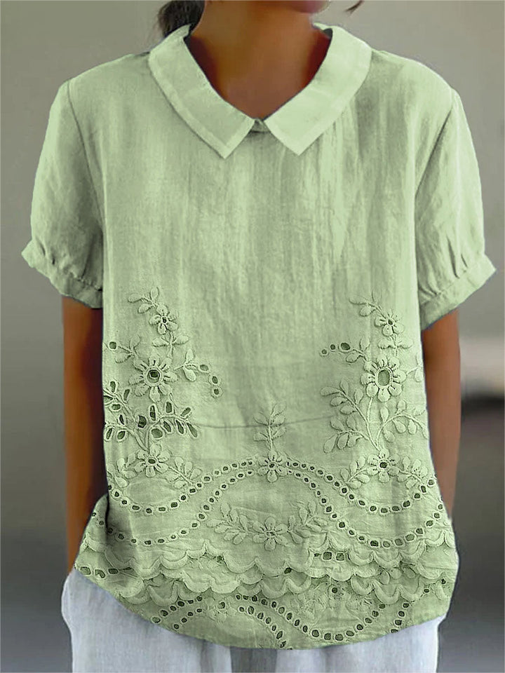 Josephine | Bloemen embroidered shirt