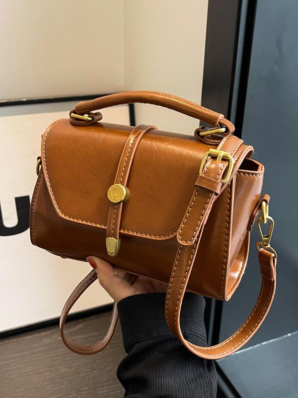 Avanlie™ | Trendy contrast stitching small square schoudertas