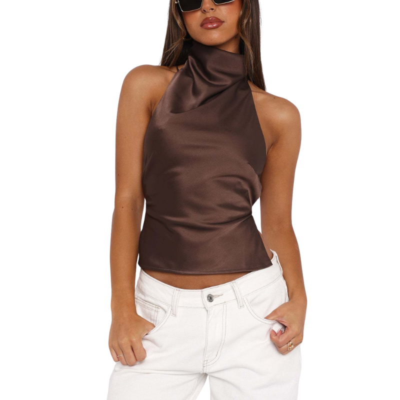 Chinie™ | Chique zonder mouwen halter neck blouse
