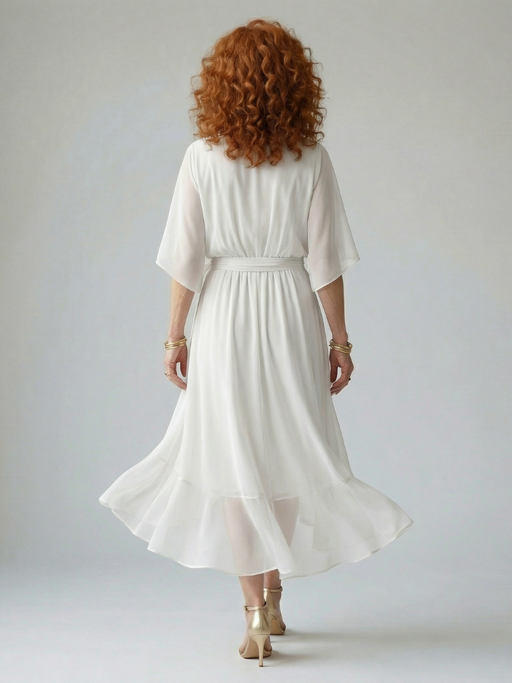 Elric | Light drape midi jurk
