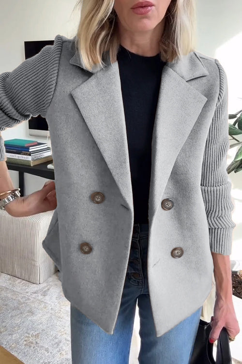 Sorelle™ | Elegante knit-sleeve blazer