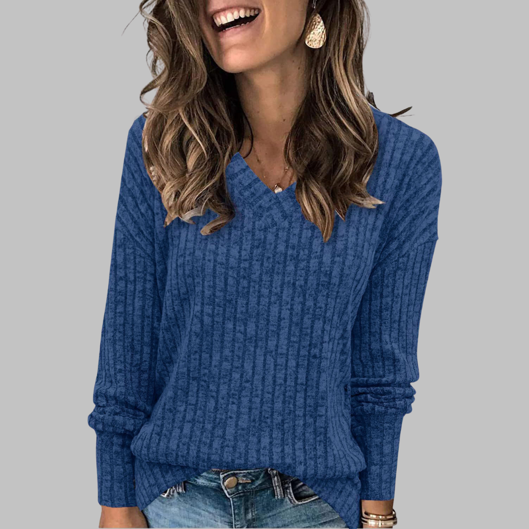 Dewy | Comfy V-hals lange mouwen top