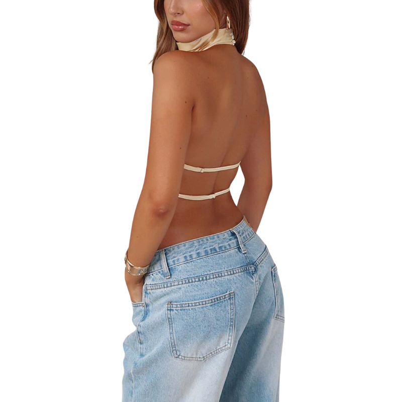 Chinie™ | Chique zonder mouwen halter neck blouse