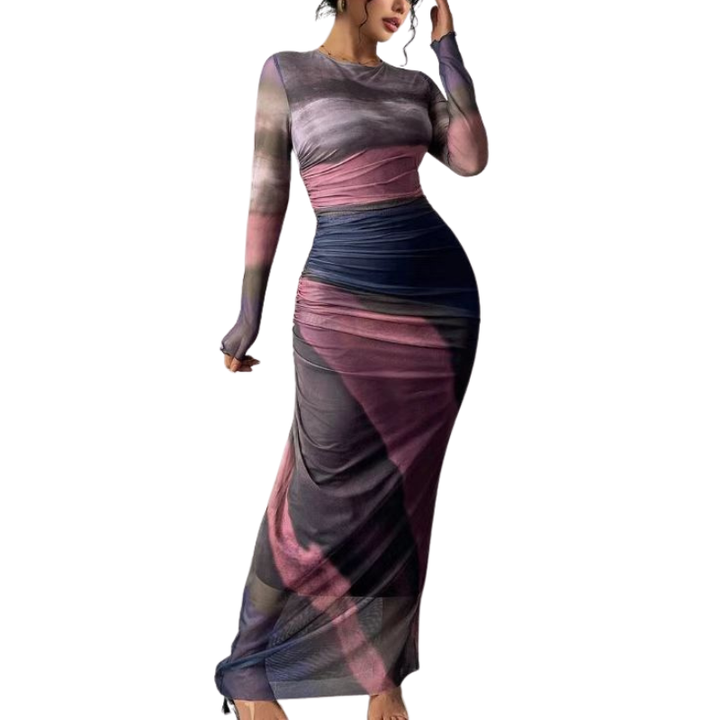 Chastity™ | Stijlvolle leopard ruched bodycon jurk