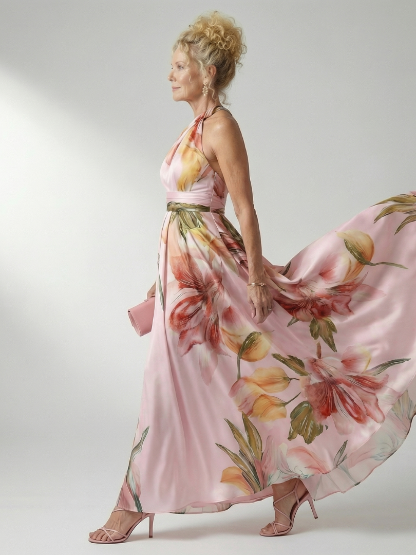 Amiel | Light bloemen maxi jurk