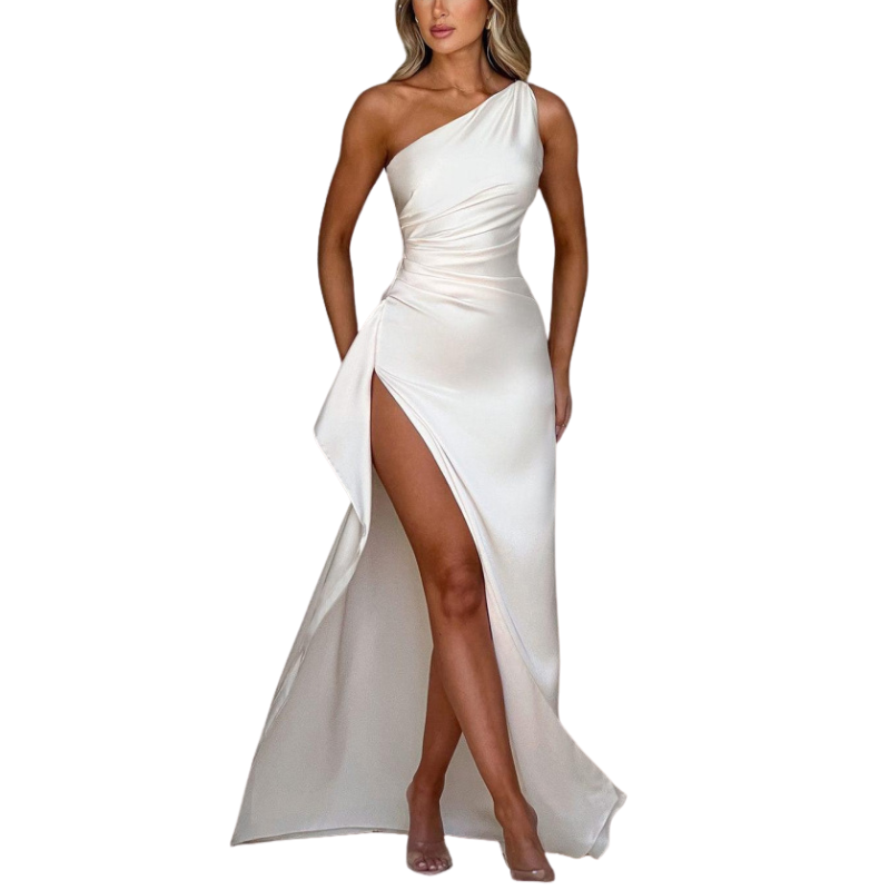 Amber™ | Sophisticated one shoulder maxi jurk