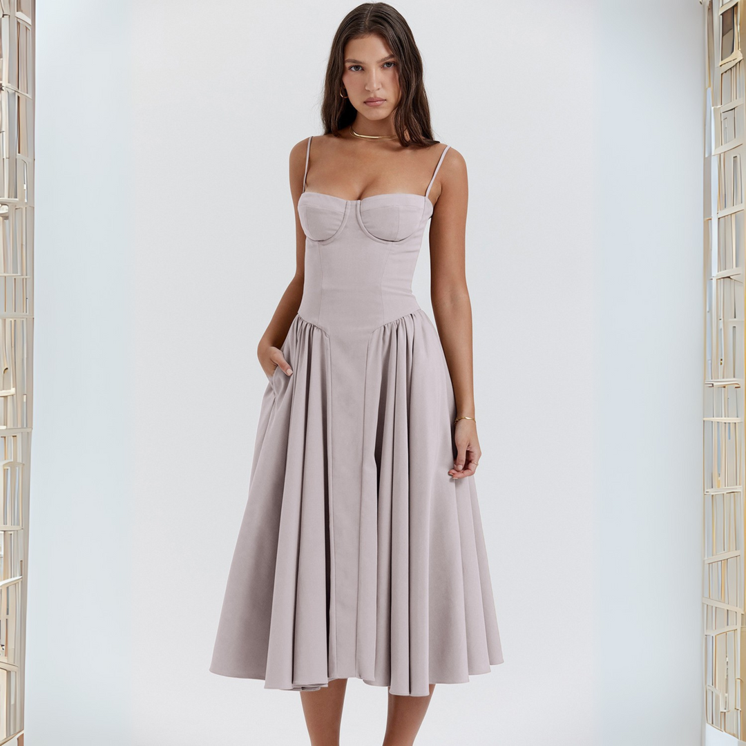 Trenta™ | Chique spaghetti strap bodycon midi jurk