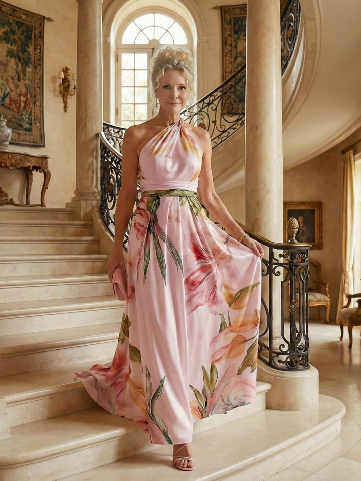 Amiel | Light bloemen maxi jurk