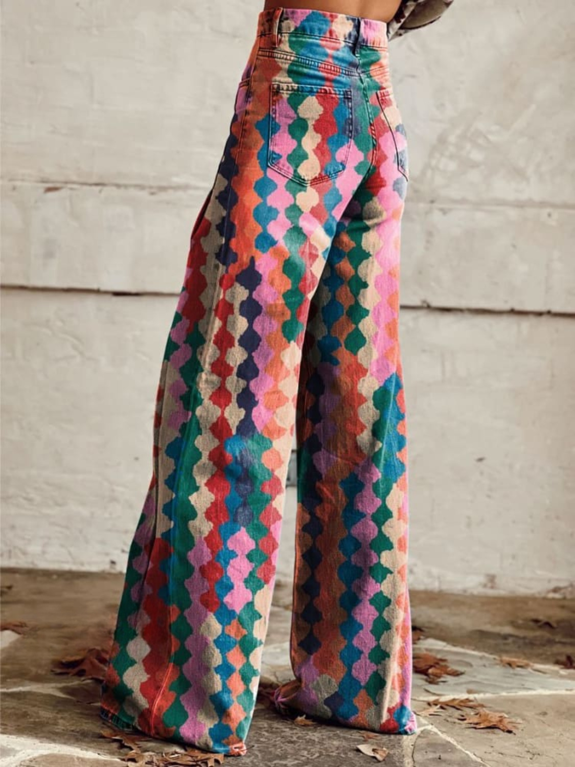 Beth™ | Vibrant boho wide-leg broek