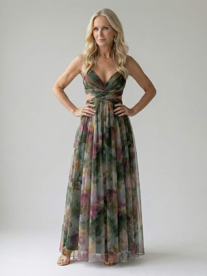 Isel | Zachte wrap maxi jurk