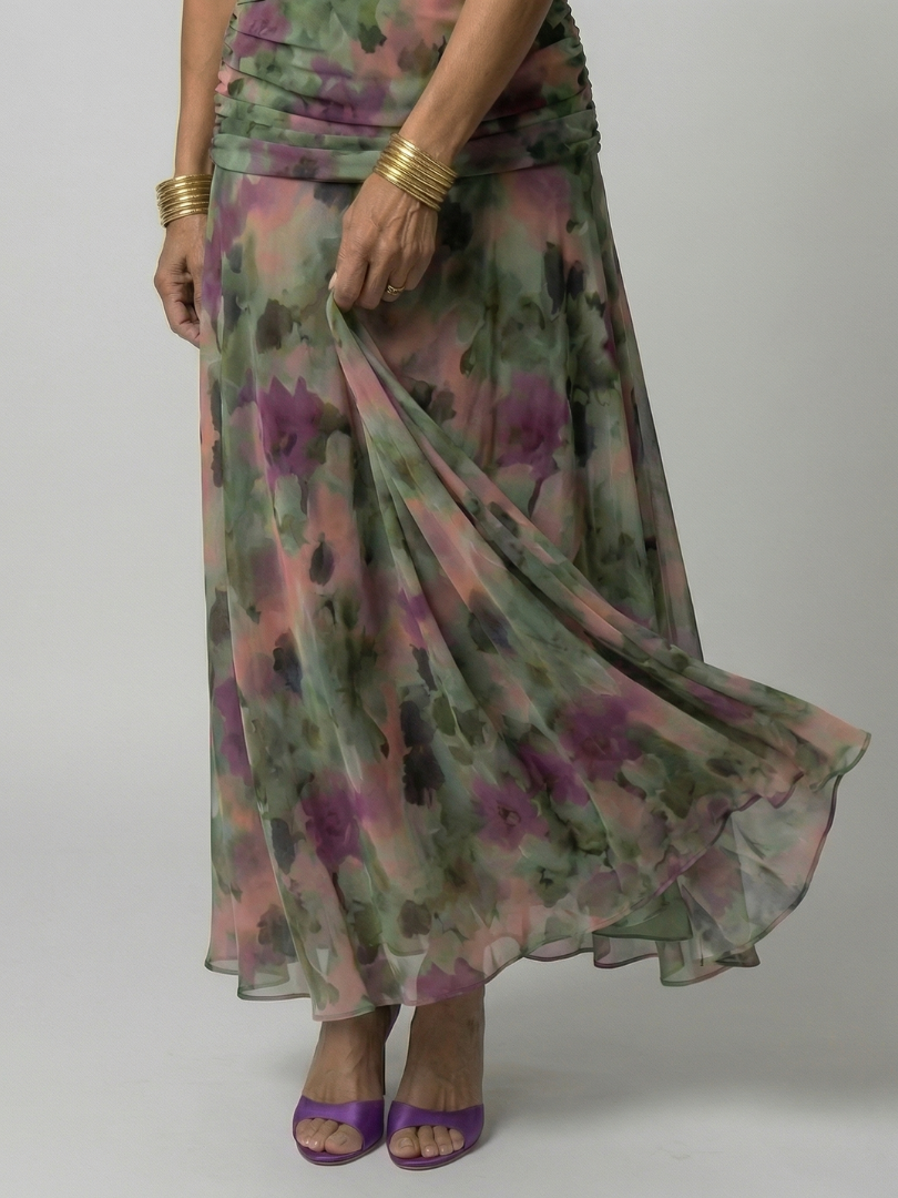 Calen | Off shoulder flow midi jurk