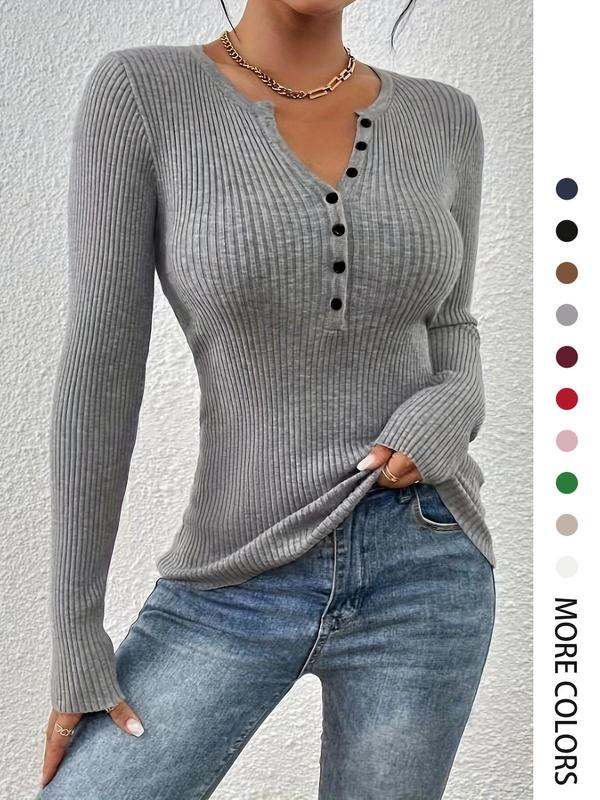 Shasha™ | Elegante chique slim fit lange mouwen ronde hals tops
