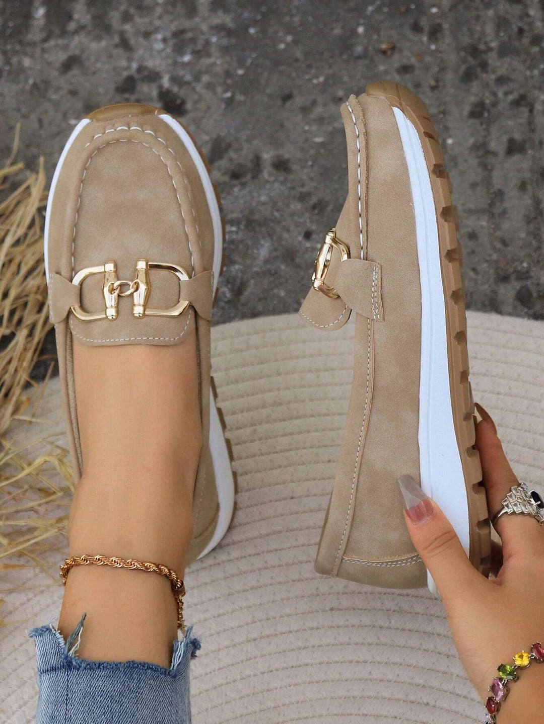 Ellie | Flat buckle loafers
