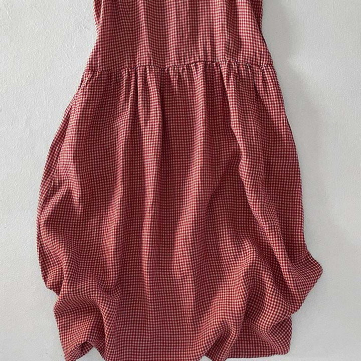 Sabina | Plaid zonder mouwen jurk