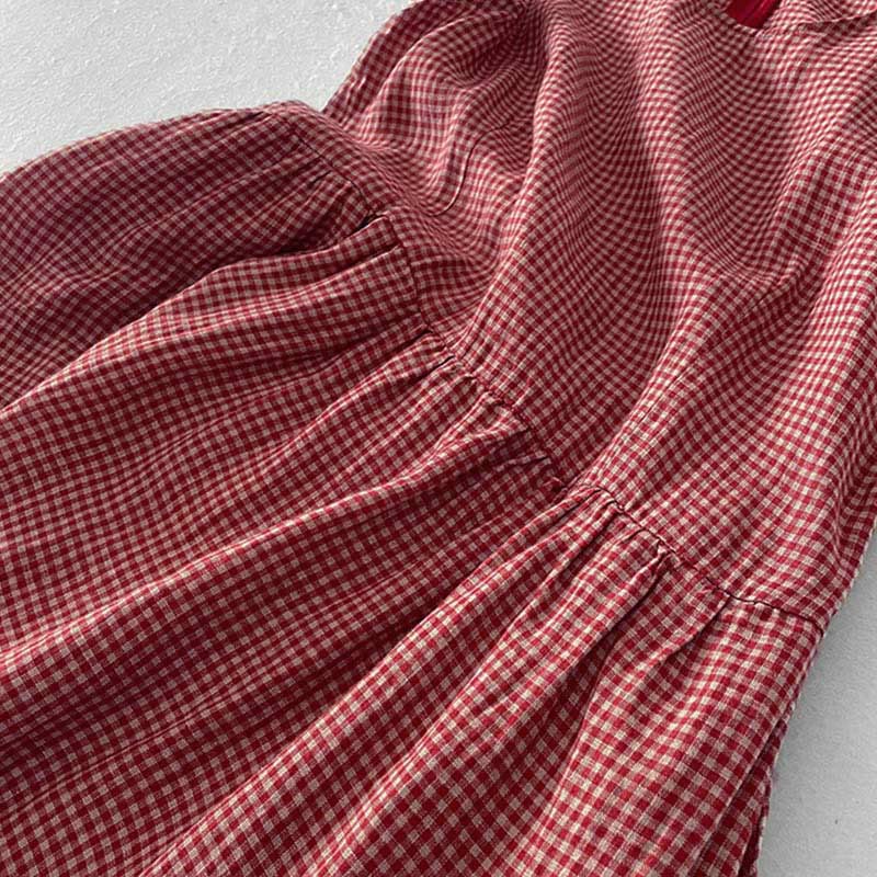 Sabina | Plaid zonder mouwen jurk