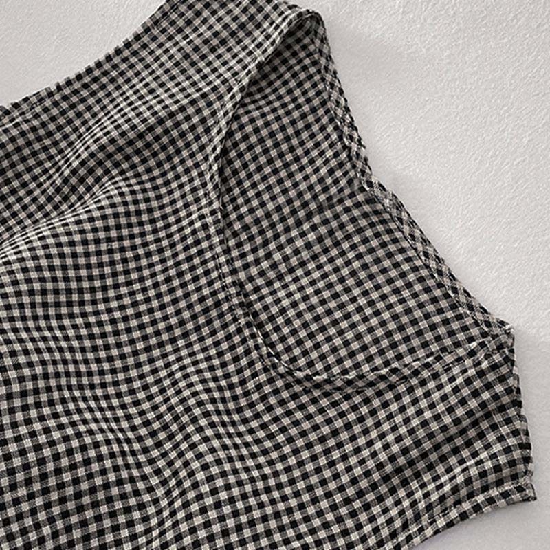 Sabina | Plaid zonder mouwen jurk