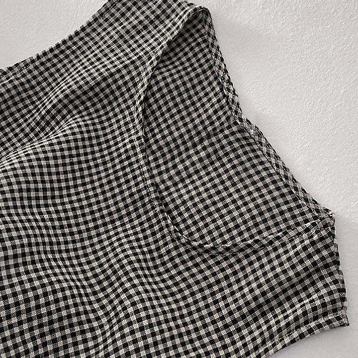 Sabina | Plaid zonder mouwen jurk