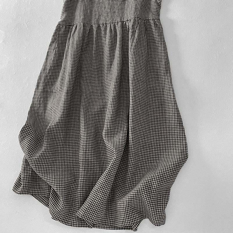 Sabina | Plaid zonder mouwen jurk