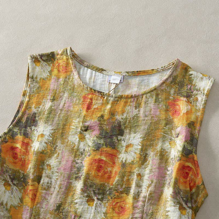 Sabina | Plaid zonder mouwen jurk