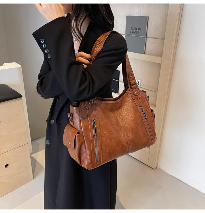 Rae™ | Klassieke leather handtas