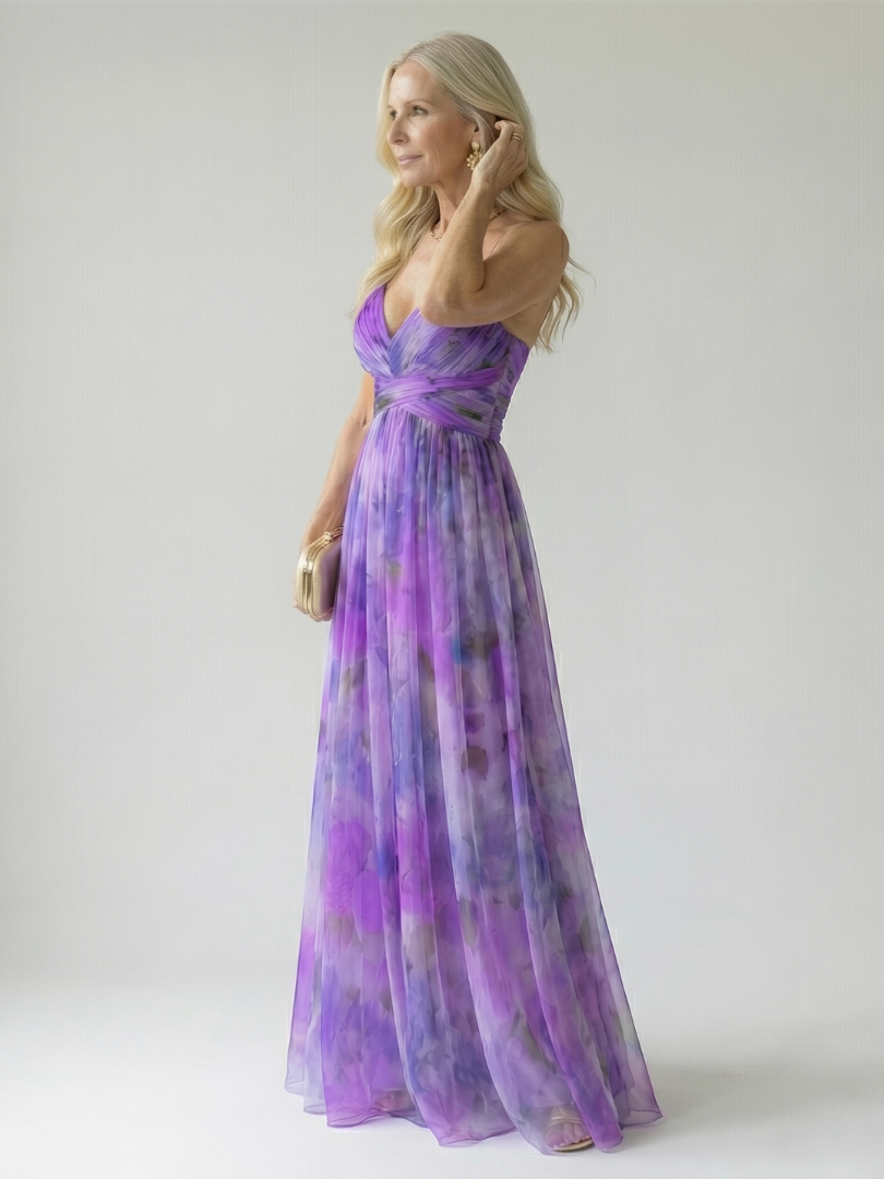 Isel | Zachte wrap maxi jurk