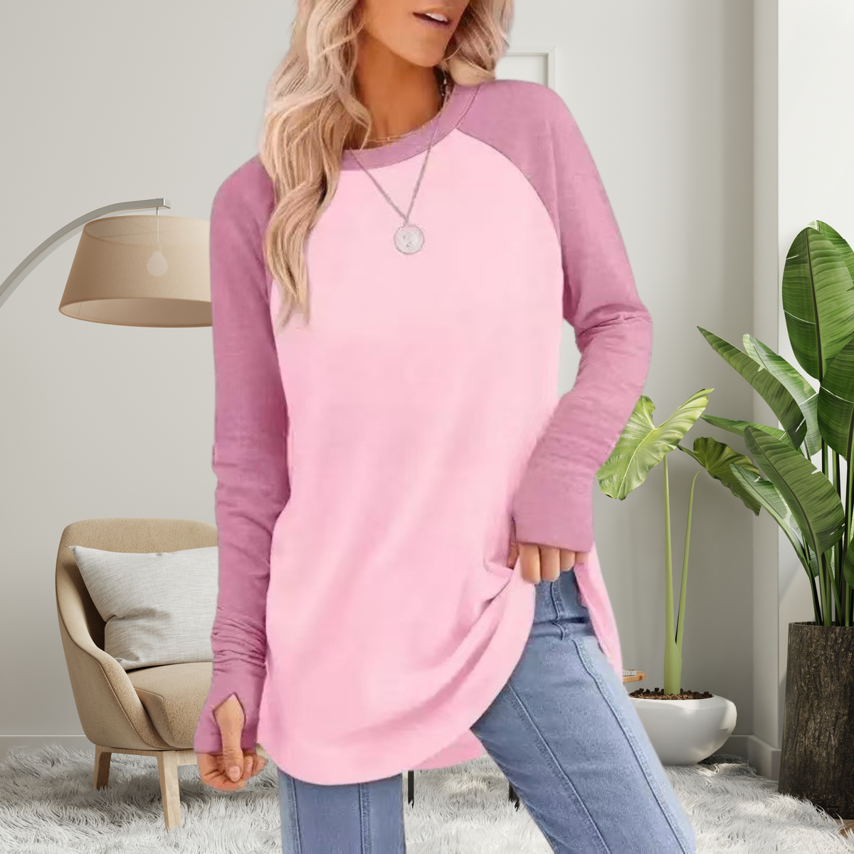 Stellan™ | Casual lange mouwen thumb hole top