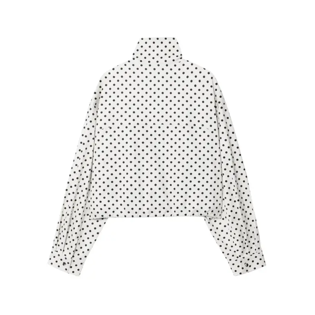 Darcy™ | Polka dot jas met lange mouwen