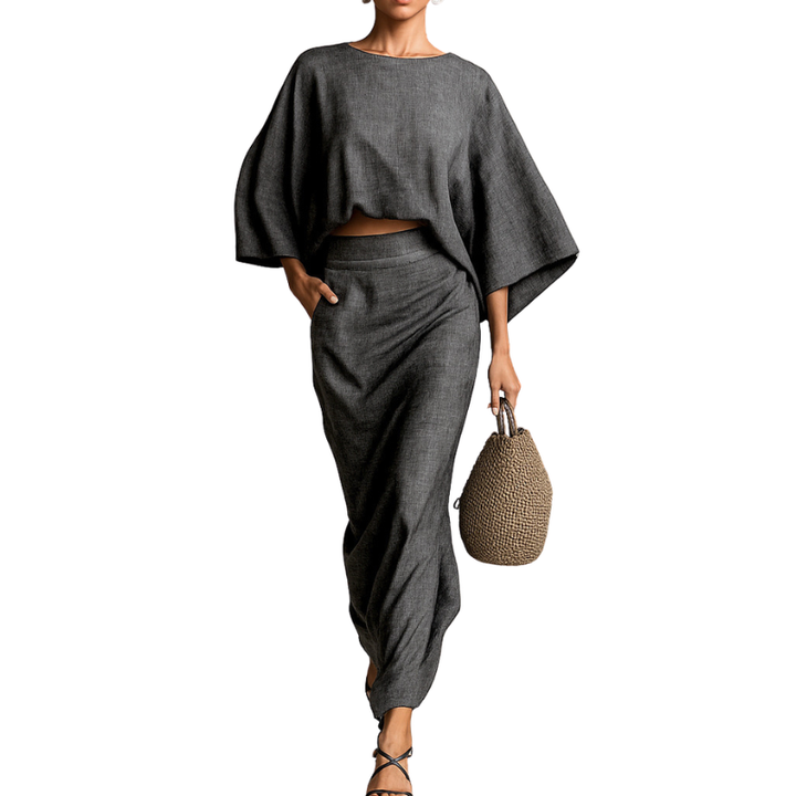 Wanda™ | Stijlvolle loose-fit two-piece rok set