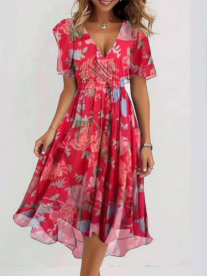 Lavina™ | Vibrant boho midi jurk