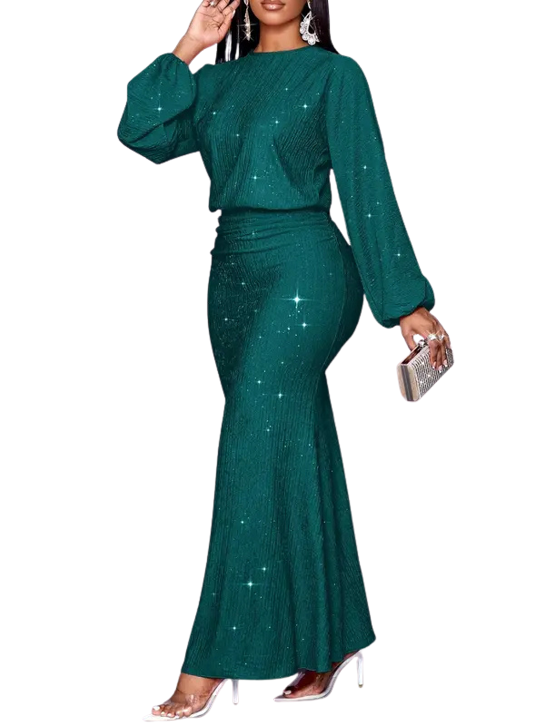 Neggie™ | Dames elegante mermaid hem lange mouwen bodycon jurk