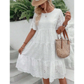 Raemi™ | Elegante ronde hals boho zomerjurk