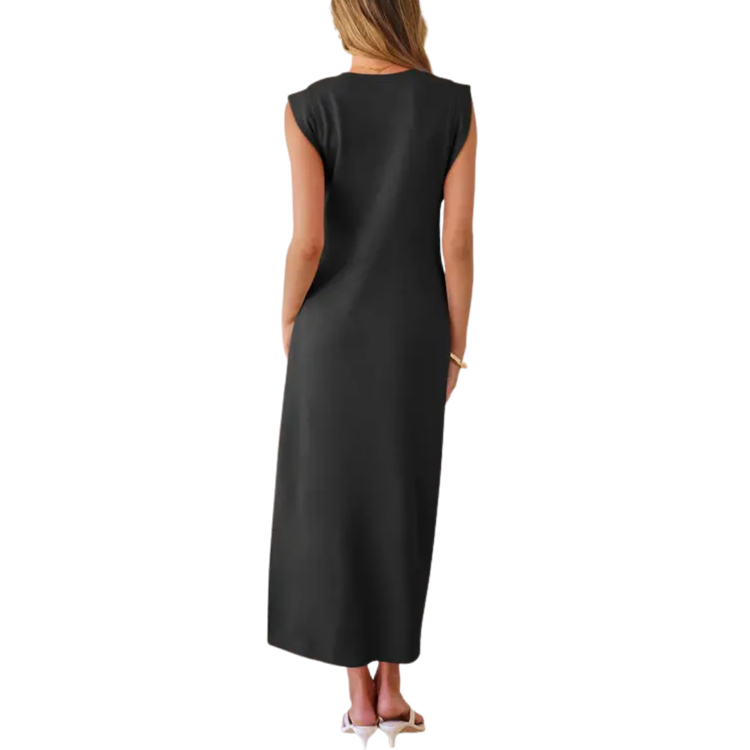 Breeana™ | Relaxte zonder mouwen split maxi jurk