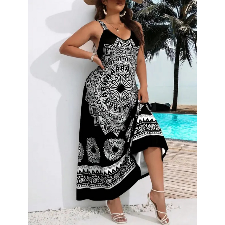 Amariel™ | Casual plus size zonder mouwen summer maxi jurk