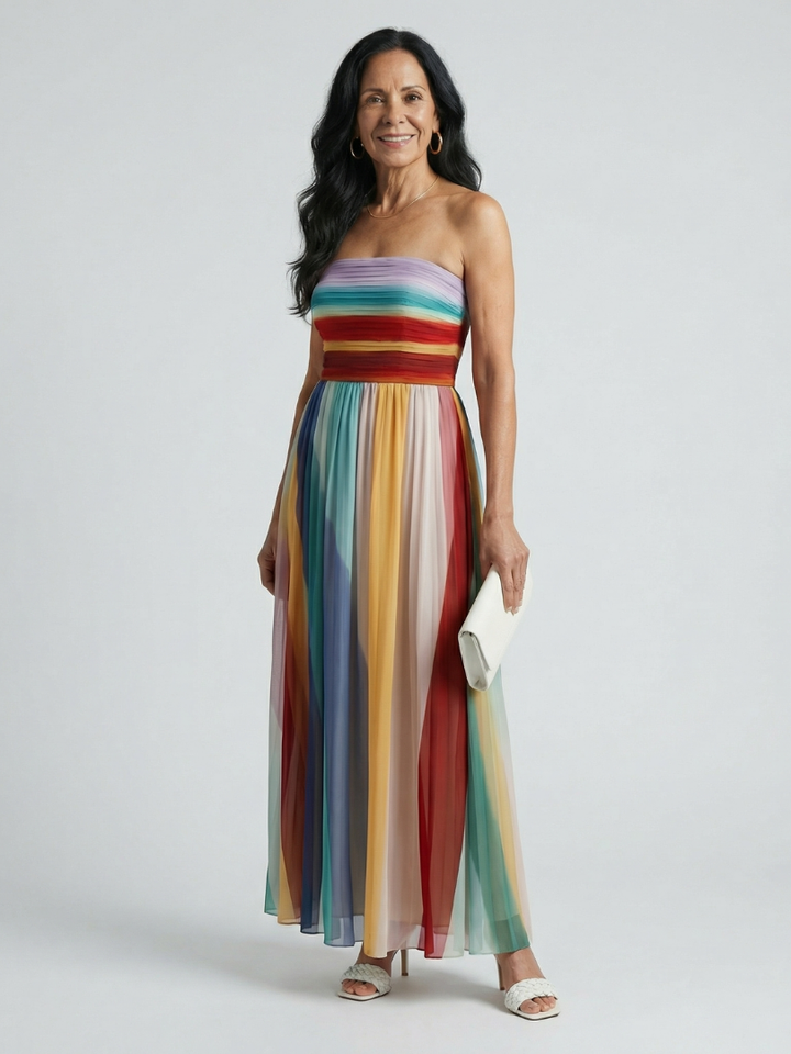 Serene | Light stripe maxi jurk
