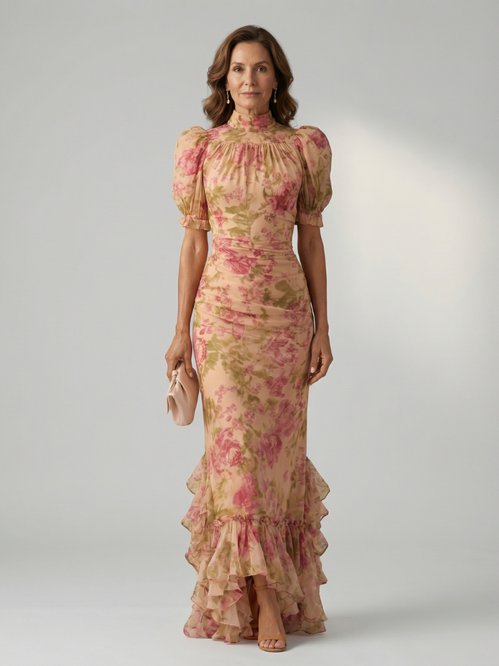 Vianne | Gentle high neck maxi jurk
