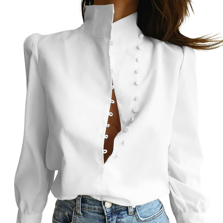 Eliza™ | Elegante lange mouwen button front shirt
