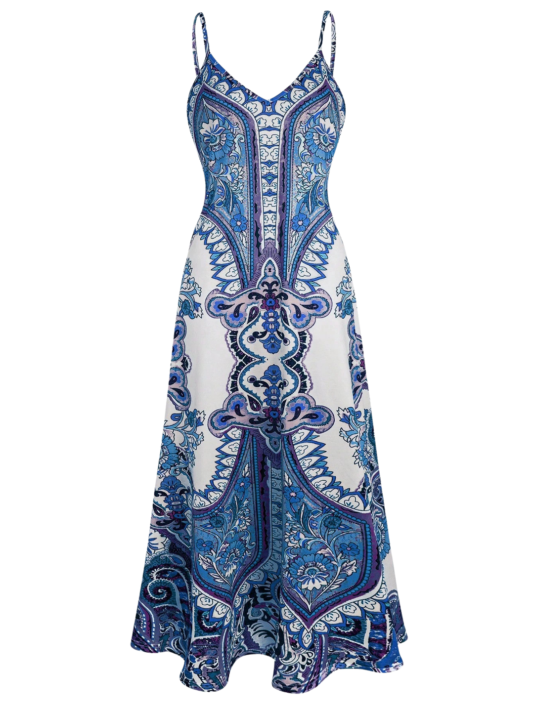 Sammy | Boho bloemen print zonder mouwen jurk