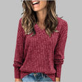 Demi | Comfy V-hals lange mouwen top