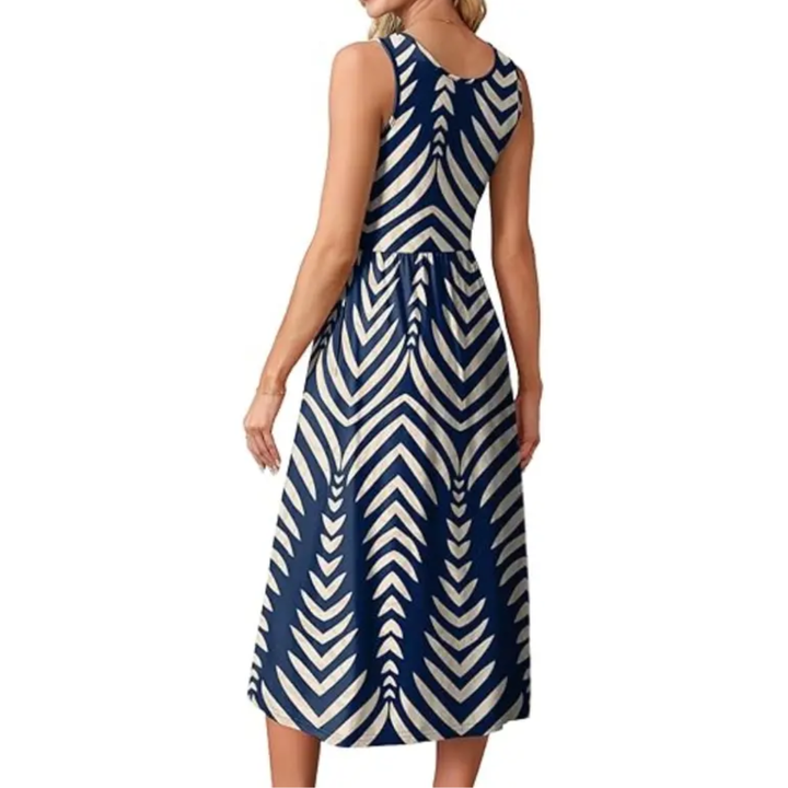 Temperance™ | Boho halter neck soepel vallende midi jurk